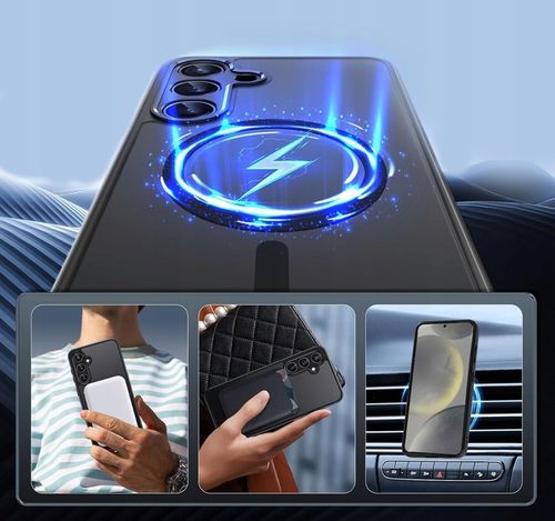 ETUI DO MAGSAFE CZARNY MAT DO SAMSUNG S22 + 2x SZKŁO na Arena.pl