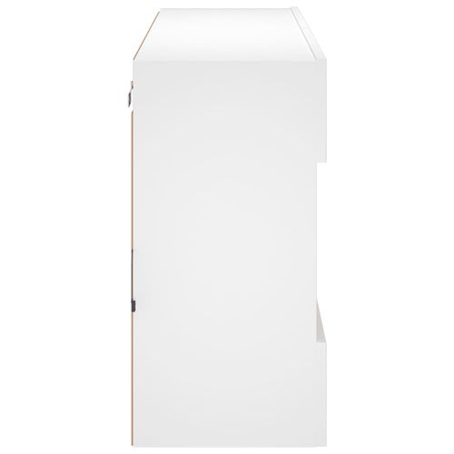 Ścienna szafka TV z LED, biała, 98,5x30x60,5 cm na Arena.pl