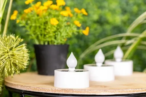 5x Lampa Solarna LED Świeca Tealight Płomień Mała na Arena.pl