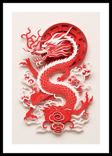 Plakat 30x45cm Czerwony Smok na Arena.pl