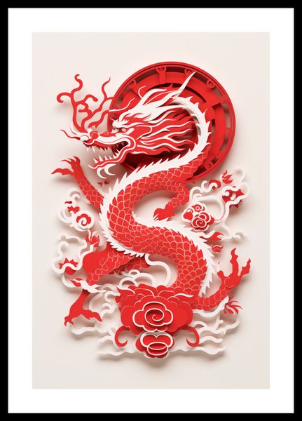 Plakat 30x45cm Czerwony Smok zdjęcie 3