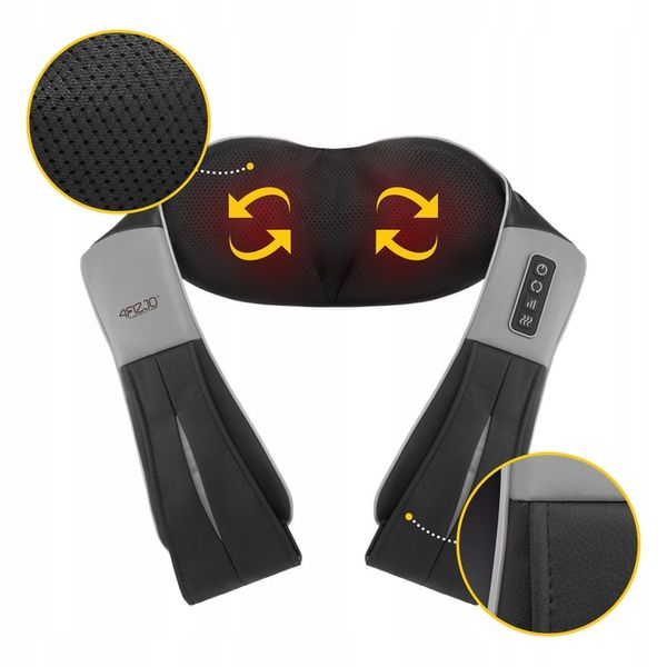 MASAŻER KARKU SHIATSU BEZPRZEWODOWY MASUJĄCY GRZEJĄCY SZYI PLECÓW ULTRA+ zdjęcie 5