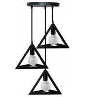 Lampa sufitowa metalowa loft trójkątna wisząca AT13-3SZ-Black