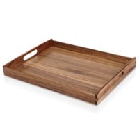Taca do serwowania z uchwytami drewniana 40x30 cm