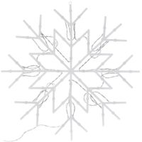 Ozdoba Świąteczna Dekoracja do Okna Okienna Święcąca na Baterie Śnieżynka