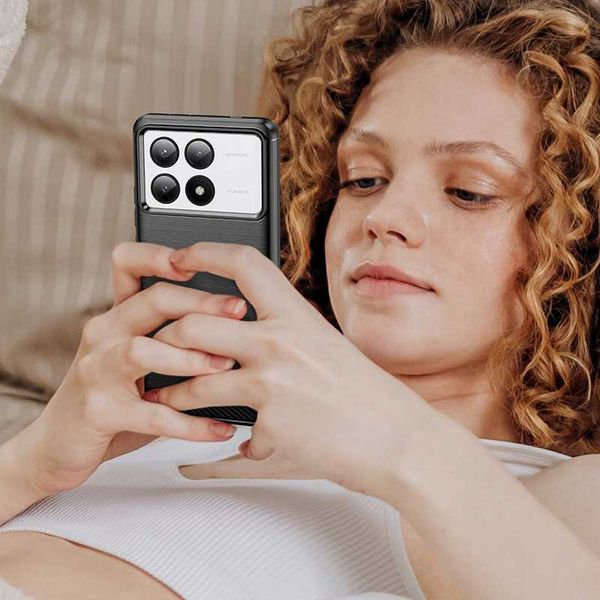 Spacecase Carbon Poco X6 Pro 5G Black zdjęcie 3