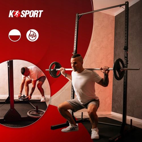 Drążek stacjonarny do podciągania poręcze ćwiczeń dipów stojaki pod sztangę na Arena.pl