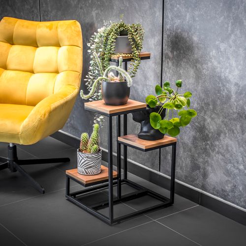 Kwietnik wolnostojący na kwiatki rośliny 4 poziomy metalowy rustykalny 76cm na Arena.pl