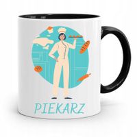 Kubek Czarny Prezent Dla Kucharza Kucharki Piekarz Z Nadrukiem Ze Zdjęciem