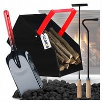 ZESTAW KOMINKOWY WĘGLARKA DUŻA SZUFELKA ŁOPATKA WYGARNIACZ POGRZEBACZ