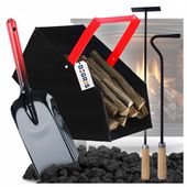 ZESTAW KOMINKOWY WĘGLARKA DUŻA SZUFELKA ŁOPATKA WYGARNIACZ POGRZEBACZ