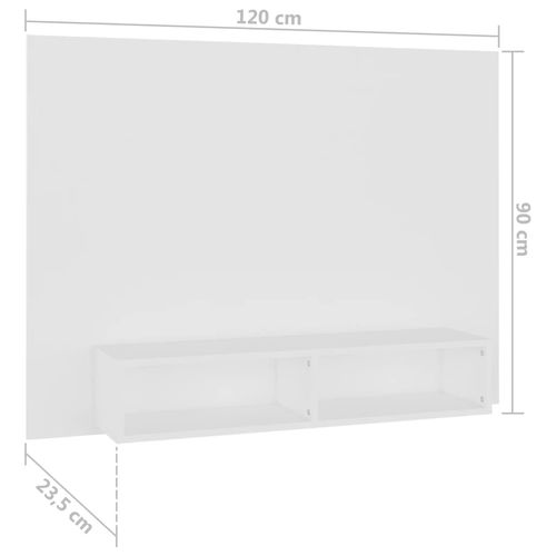 Wisząca szafka pod TV, biała, 120x23,5x90 cm na Arena.pl