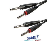 Kabel audio 2x jack 6.3mm / 2x jack 6.3mm 1,5m Roxtone SACC100L1.5