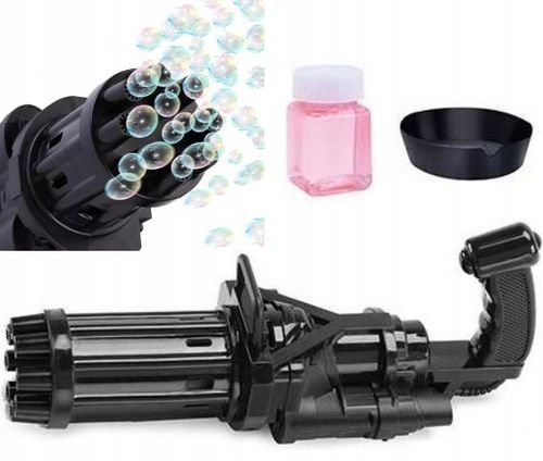 Czarny pistolet Automat do baniek mydlanych zabawka Prezent dla Chłopca na Arena.pl