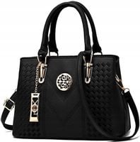 Czarna Elegancka Torebka Damska na ramię kuferek  T75