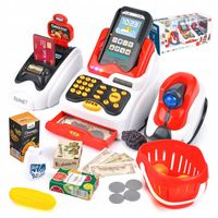 INTERAKTYWNA KASA FISKALNA SKLEPOWA DLA DZIECI SUPERMARKET 3W1 + AKCESORIA