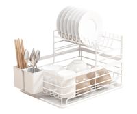 suszarka do naczyń z ociekaczem i tacą e-8078 biała