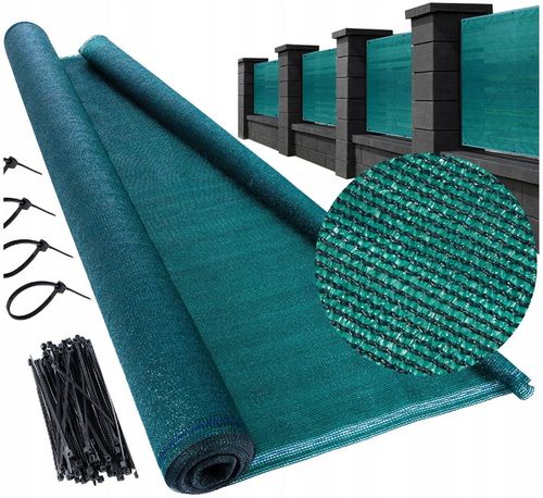 Siatka Cieniująca Maskująca 1,5 x 10m Osłona Mata NA Płot Balkon Ogrodzenie na Arena.pl