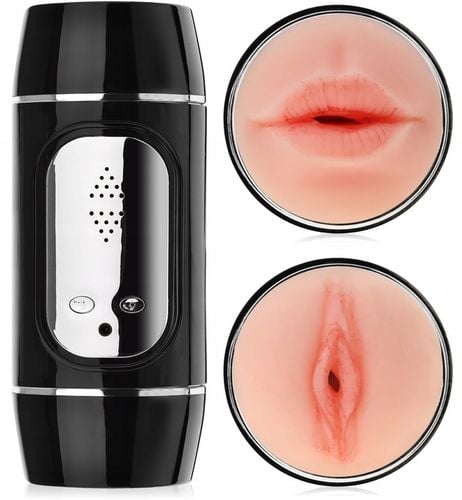DUŻY MASTURBATOR DLA MĘŻCZYZN 2W1 SZTUCZNA POCHWA I SSĄCE USTA - 18 FUNKCJI na Arena.pl