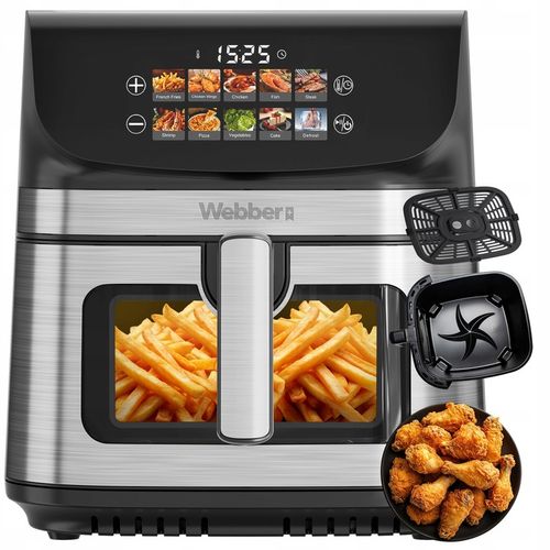 FRYTKOWNICA BEZTŁUSZCZOWA AIR FRYER 8,8L NIEPRZYWIERAJĄCA WEBBER 10 P na Arena.pl