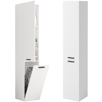 SZAFKA ŁAZIENKOWA REGAŁ SŁUPEK 2 DRZWI BIAŁA WYSOKA PÓŁKI NOWOCZESNA