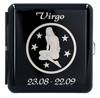 Papierośnica z Grawerem Znaku Zodiaku Panna