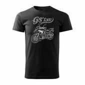 Koszulka motocyklowa z motocyklem na motor BMW GS R 1300 męska czarna REGULAR S