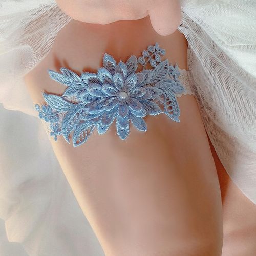 PODWIĄZKA ŚLUBNA niebiesko biała BŁĘKITNA na Arena.pl