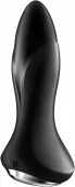 satisfyer rotator plug 2+ silikonowy wtyk wibrujący bluetooth czarny