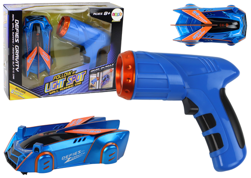 NIEBIESKIE AUTKO SPORTOWE AUTO JEŻDŻĄCE PO ŚCIANACH na Arena.pl