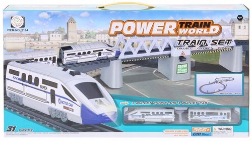 Kolejka Elektryczna Pociąg Ogromny Tor Tunel Podnoszony Most 366cm Wagony na Arena.pl