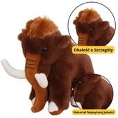 Pluszowa Maskotka Przytulanka Mamut Brązowy 20cm