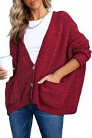 Byoauo Miękki sweter damski na guziki kardigan r.XXL