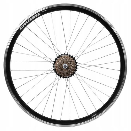 KOŁO ROWEROWE 26 CALI TYŁ TYLNE WOLNOBIEG 7 RZĘDOWY ALU V-BRAKE CZARNE na Arena.pl