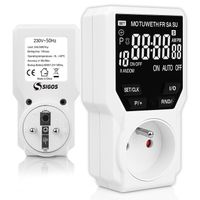 Programator czasowy gniazdkowy LCD z uziemieniem włącznik wyłącznik timer