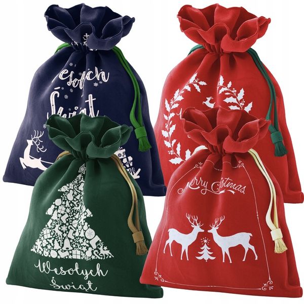 Torba worek torebka prezenty prezent prezentowy świąteczny Święta 30X45 4pc zdjęcie 1