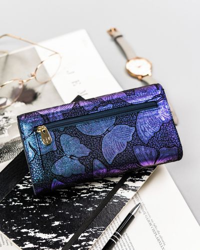 duży portfel damski ze skóry naturalnej na zatrzask - peterson na Arena.pl