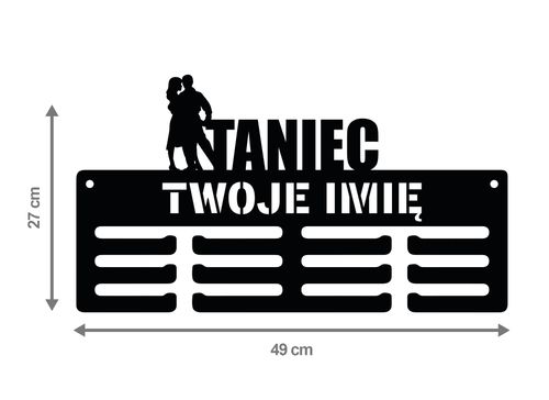 Wieszak na medale TANIEC twoje imię dowolny tekst 279.3 na Arena.pl
