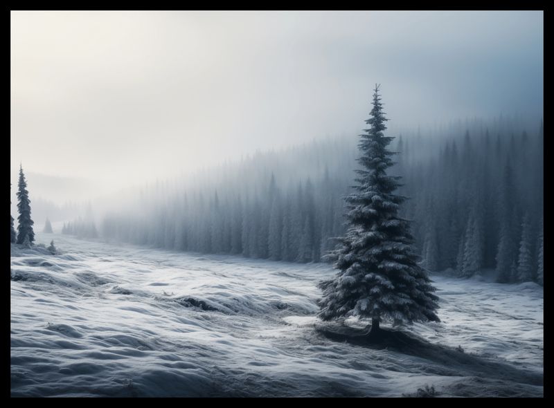 Plakat 55x40cm Samotna Choinka zdjęcie 2