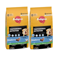 PEDIGREE JUNIOR Z DROBIEM DLA SZCZENIĄT ŚREDNICH I DUŻYCH RAS 12KG x 2
