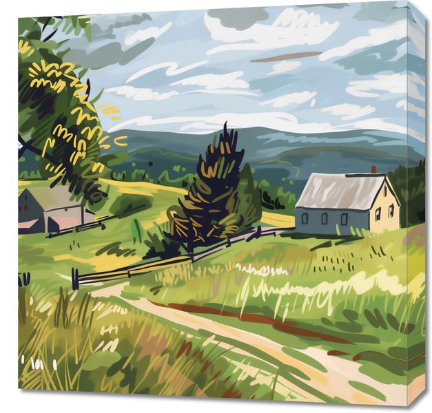 Obraz 60x60cm Bujna Wieś zdjęcie 1