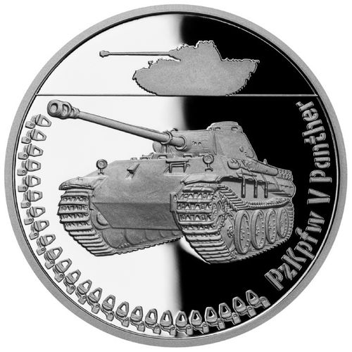 Niue: Armored Vehicles - PzKpfw V Panther $1 Srebro 2023 Proof na Arena.pl