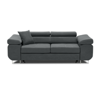 Rozkładana sofa, Bellezza, 209x100x87 cm, ciemny szary