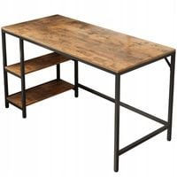Biurko komputerowe stolik vintage rustykalny brąz loft do biura 140 cm