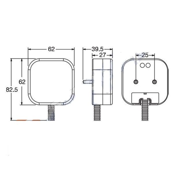 Lampka obrysowa LED błotnika MAN F2000 L2000 TGA TGL TGM TGS TGX z wiązką zdjęcie 6