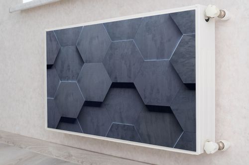 MATA Magnetyczna Na Grzejnika Heksagony Beton Efekt 3D 100cm x 60cm na Arena.pl