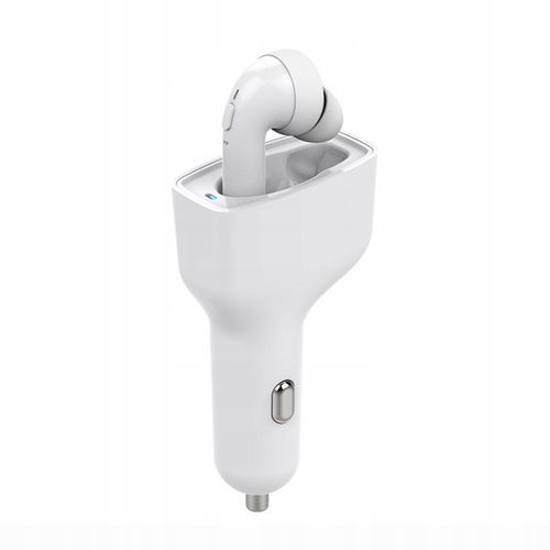 SŁUCHAWKA BLUETOOTH Z ŁADOWARKĄ SAMOCHODOWĄ 2A na Arena.pl