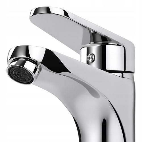 Bateria umywalkowa stojąca srebrna łazienkowa kran do umywalki chrom YOKA na Arena.pl