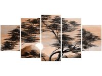 70CM 150CM OBRAZ 5 ELEM SPOKOJNA NOC ŚCIENNY