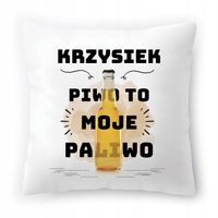 Poduszka Dla Krzyśka Na Urodziny Ze Zdjęciem Na Prezent Biała 40X40 Cm